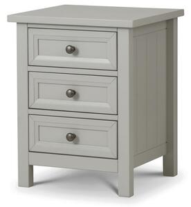 Viyella 3 Drawer Chest Bedside Table Dove Grey Lacquered