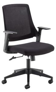 Dasan black mesh operator chair black fabric chrome/black base