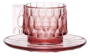 Jellies Family Coffee cup - Set cup + saucer by Kartell Pink