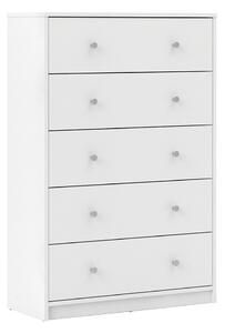 Sayon Chest Of 5 Drawers In White
