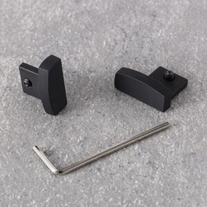 Premium ceiling rail cap black 2pc