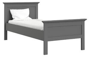 Single Bed (90 X 200) In Matt Grey