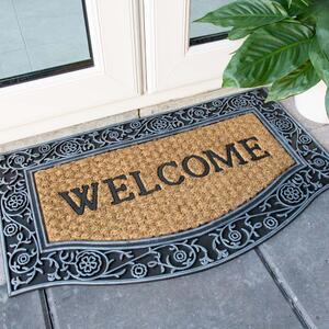 Welcome Border Coir Outdoor Entrance Doormat