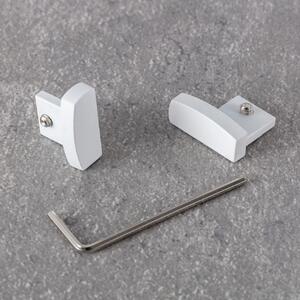 Premium ceiling rail cap white 2pc