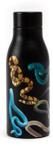 Toiletpaper - Snakes Insulated flask - / Steel - 0.5 L by Seletti Black