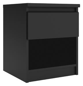 Saian Matt Bedside - 1 Drawer 1 Shelf In Black