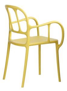 Milà Stackable armchair - Plastic by Magis Yellow