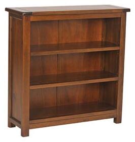 Bermont Dark Antiqued Softwood 3 Shelf Low Bookcase