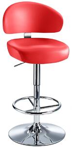 Jamaica Height Adjustable Bar Stool Red Faux Leather 