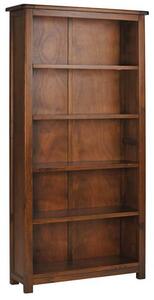 Bermont Dark Antiqued Softwood 5 Shelf Tall Bookcase