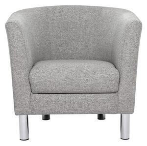 Ontary Tub Arm Chair 1 Seater Nova Light Grey Fabric