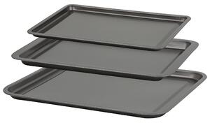 Set of 3 Oven Trays Grey