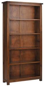 Bozz Antique Wood Tall Bookcase 5 Shelves - Dark Wood