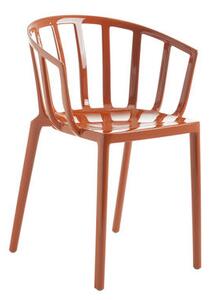 Generic AC Venice Stackable armchair - / Polycarbonate by Kartell Red/Orange