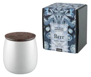 The Five Seasons Scented candle - / Porcelain - H 9 cm by Alessi White/Natural wood