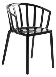 Generic AC Venice Stackable armchair - / Polycarbonate by Kartell Black