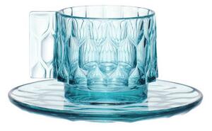 Jellies Family Coffee cup - Set cup + saucer by Kartell Blue