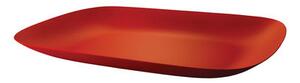 Moiré Tray - / Steel - 45 x 34 cm by Alessi Red