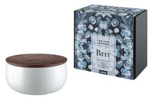 The Five Seasons Scented candle - / Porcelain - H 7.5 cm by Alessi White/Natural wood