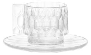 Jellies Family Coffee cup - Set cup + saucer by Kartell Transparent