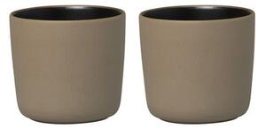 Oiva Coffee cup - / Without handle - Set of 2 by Marimekko Beige