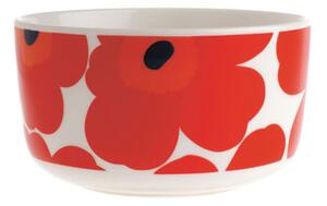 Unikko Bowl - Ø 12,5 cm by Marimekko White/Red