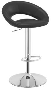 Serene Black Breakfast Bar Stool Height Adjustable