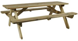 Raysoni Wooden Picnic Garden Outdoor Bench 6 People