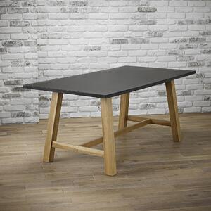 Brooklyn Black Concrete Effect Dining Table
