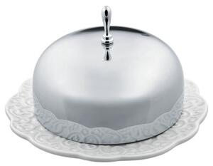 Dressed Butter dish by Alessi White/Metal