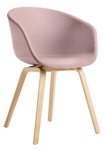 About a chair AAC23 Padded armchair - / Integral fabric & matt varnished oak by Hay Pink