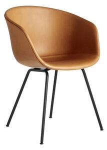 About a chair AAC27 Padded armchair - / Full leather & metal by Hay Beige