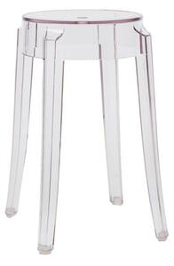Charles Ghost Stackable stool - H 46 cm by Kartell Transparent