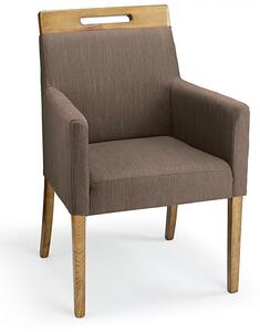 Modosi Fabric Wood Chair Brown