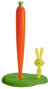 Bunny and carrot Kitchenroll holder by Alessi Green