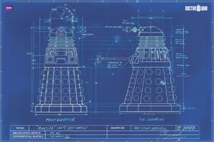 Poster DOCTOR WHO - blue print, (91.5 x 61 cm)