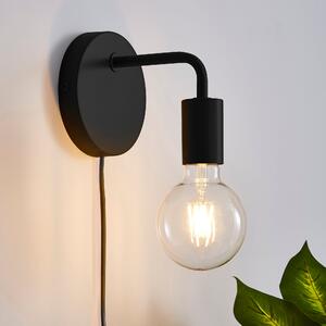 Elements Koppla Plug-In Wall Light Black