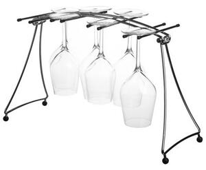 Draining rack - for wine glasses - Foldable by L'Atelier du Vin Black