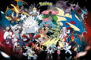 Poster Pokémon - Mega, (91.5 x 61 cm)