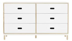 Kabino 6 drawers Chest of drawers - L 146 x H 83 cm - 6 drawers by Normann Copenhagen White