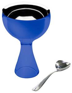 Big Love Ice-cream bowl - Spoon and icecream bowl set by Alessi Blue