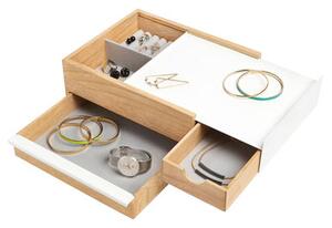Stowit Large Jewellery box - / 28 x 20 cm by Umbra White/Natural wood