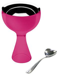 Big Love Ice-cream bowl - Spoon and icecream bowl set by Alessi Pink