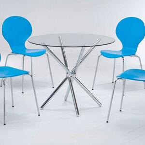 Casa Contemporary Glass Top Dining Table