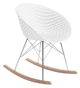 Smatrik Rocking chair - / Wooden furniture glides by Kartell White
