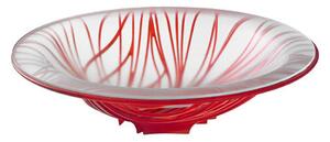 FLORA CENTERPIECE WITH GLASS BOWL - Red
