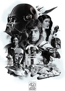 Poster Star Wars - Montage (40th Anniversary ), (61 x 91.5 cm)
