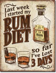 Metal sign Rum Diet, (30 x 42 cm)