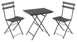 Arc en Ciel Table & seats set - Table 70x50cm + 2 chairs by Emu Brown