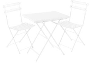 Arc en Ciel Table & seats set - Table 70x50cm + 2 chairs by Emu White